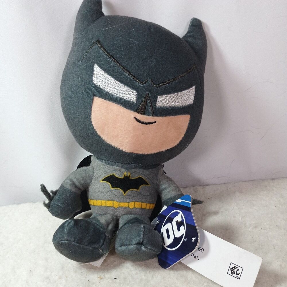 DC Comics Batman Plush Stuffed Superhero Toy 9" Gray Black Cape NWT Just Play